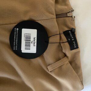 White Fox Fearless Pants in Tan - Size M